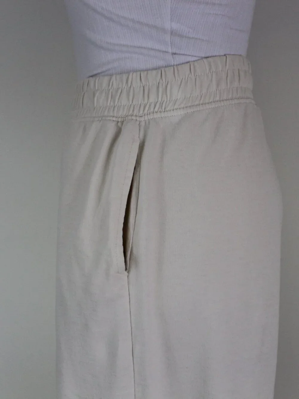 Divided H&M Cream Wide‎ Leg Pants Small Elastic Waist Lounge Minimalist